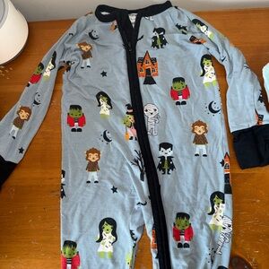 Kids Halloween Monster Footie One-Piece 12-18M